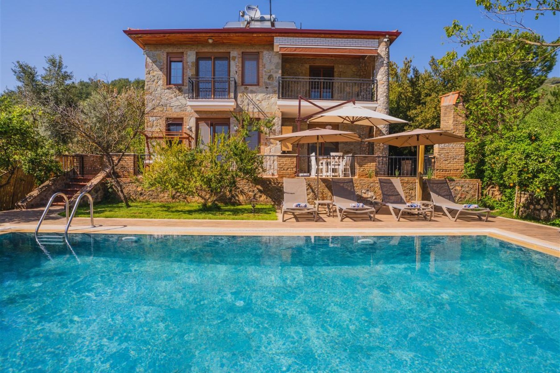 Fethiye Kayaköyde 3+1 Özel Havuzlu Villa Kaya